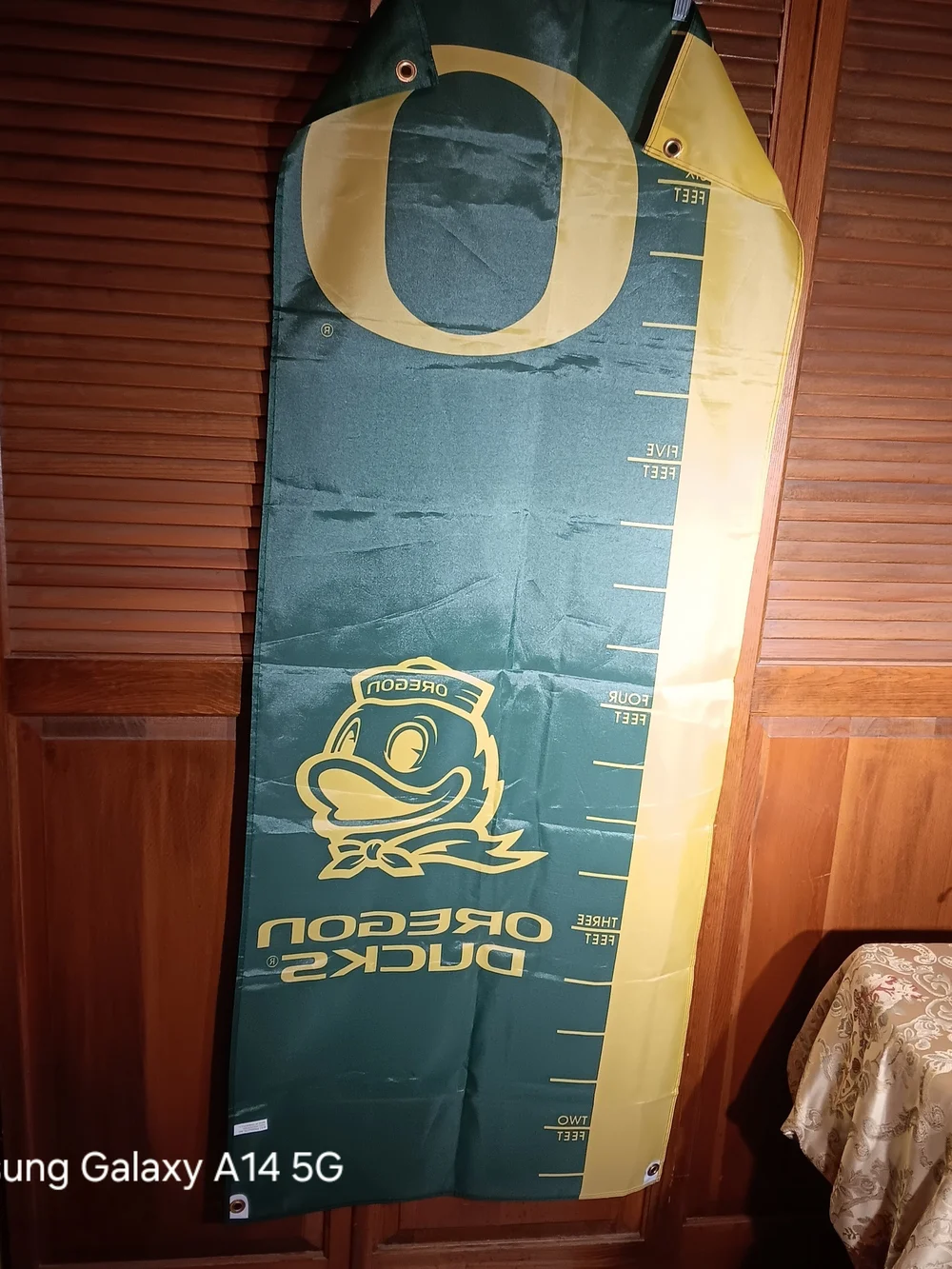 Oregon Ducks Green & Yellow Growth Chart Banner